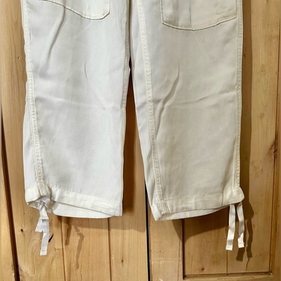 NWOT Polo Ralph Lauren Cargo Pants Women's Size 6 Ivory Drawstring Cuffs - Picture 4 of 10